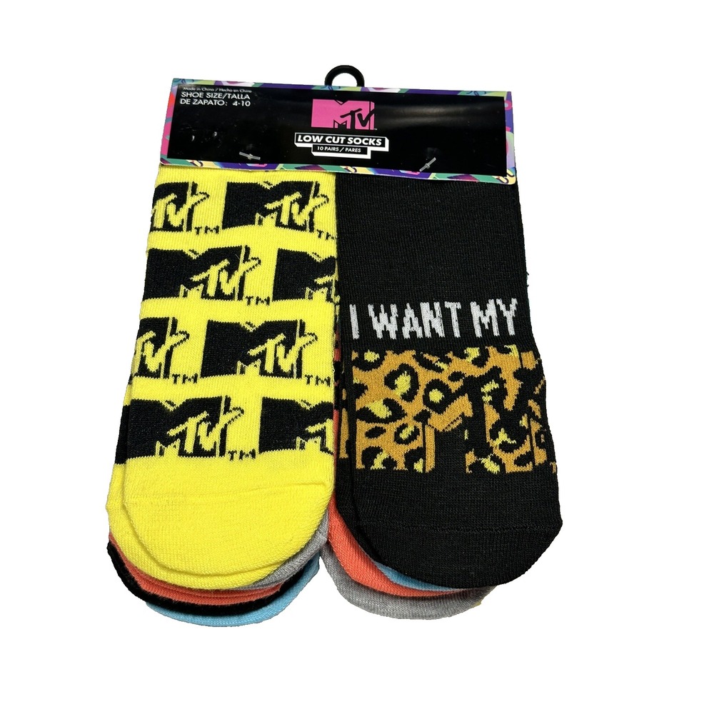 10 pairs MTV womens low cut socks size 4-10